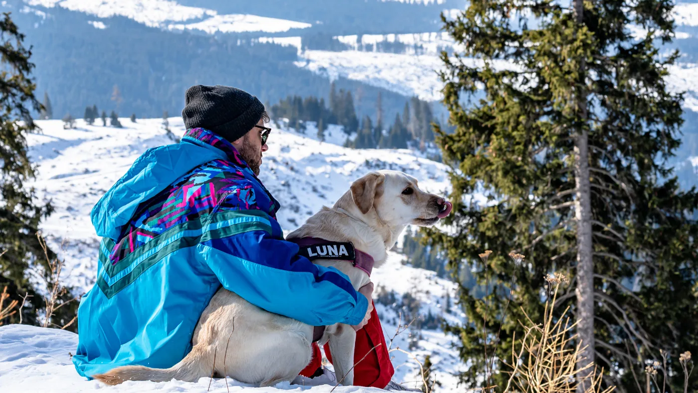 Luna and one of the founders in the mountains